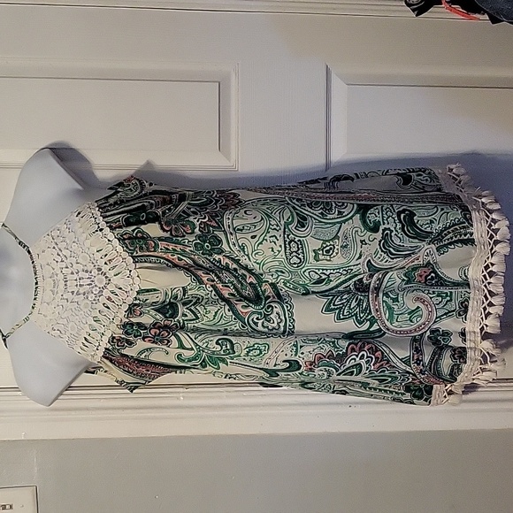 SHEIN Dresses & Skirts - Shein Crochet Detail Boho Style Halter Dress